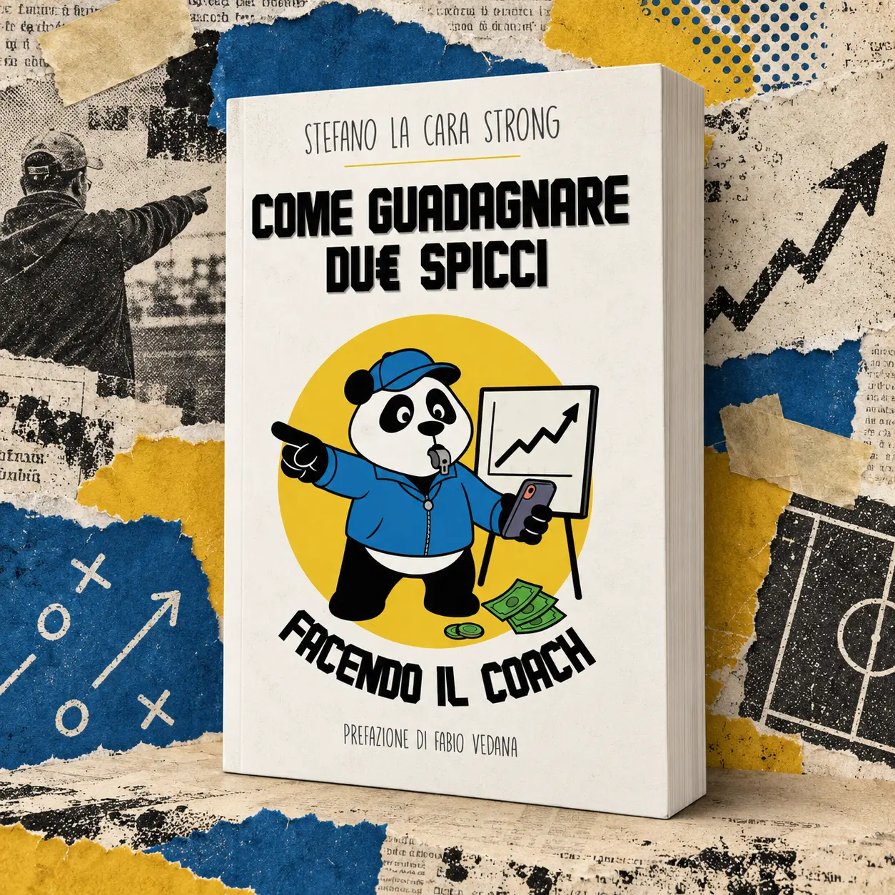 Mockup 3D vintage di Come guadagnare due spicci facendo il coach