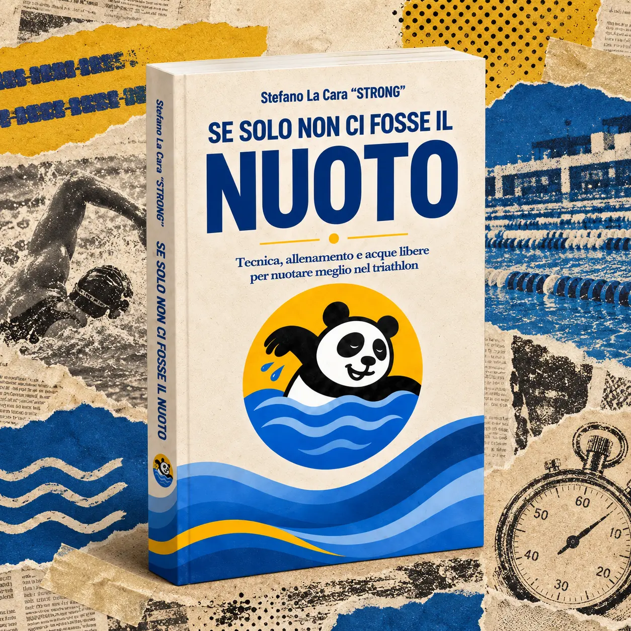 Mockup 3D vintage di Se solo non ci fosse il nuoto